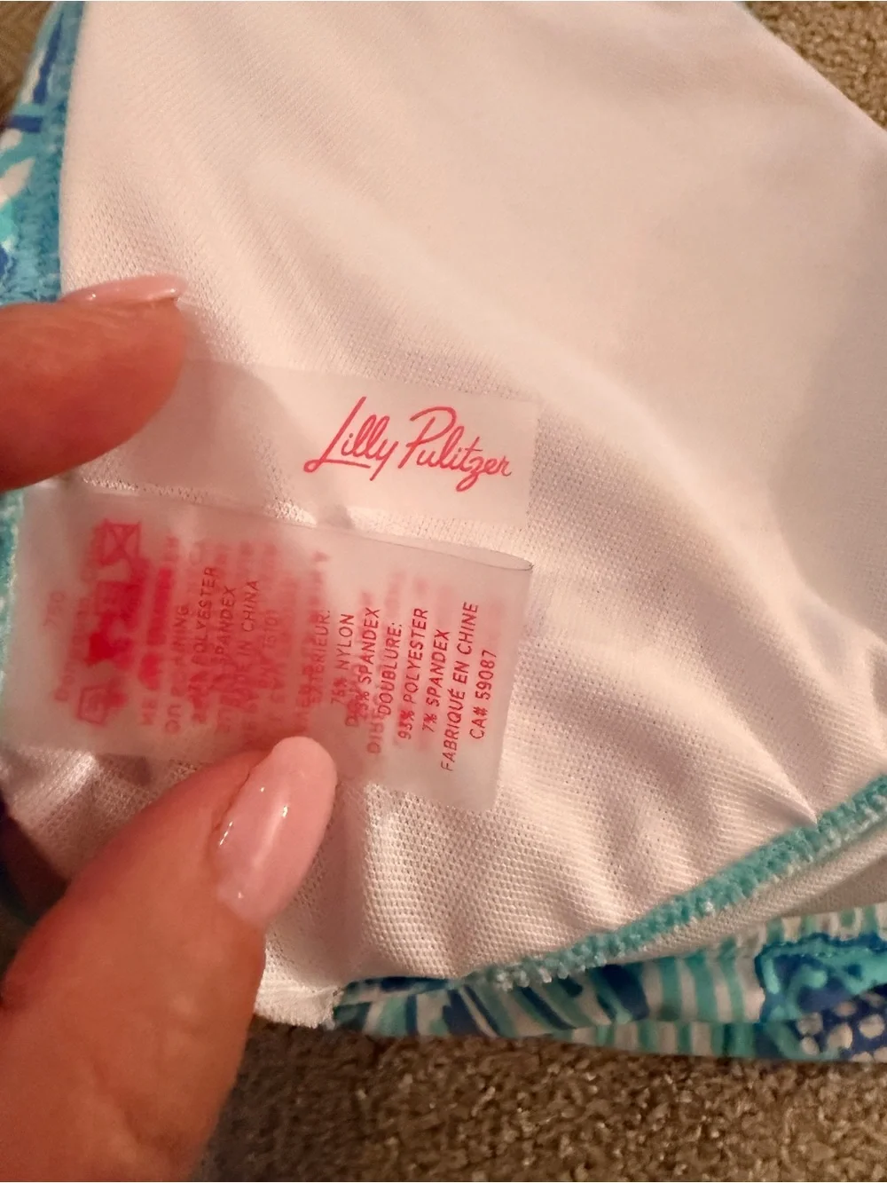 Lilly Pulitzer Aqua & Blue Shell-Print Halter Bikini